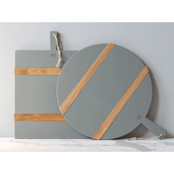 Grey Round Mod Charcuterie Board, Medium