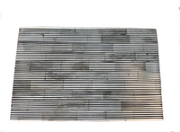 Black and Ivory Striped Bone Decorative Box
