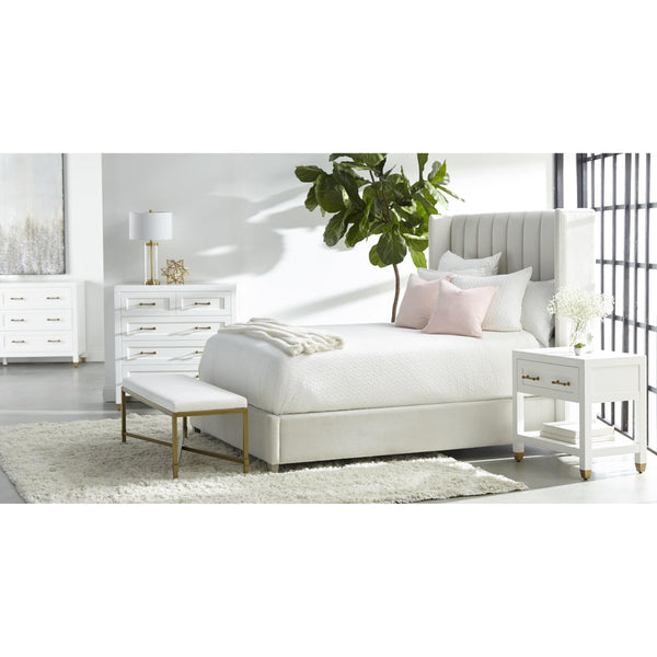 Suzy White & Brass High Chest