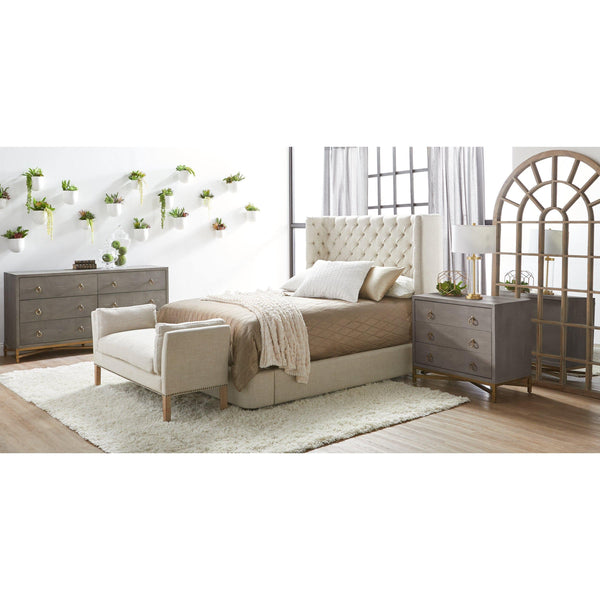 Stacey Gray Shagreen 3-Drawer Nightstand