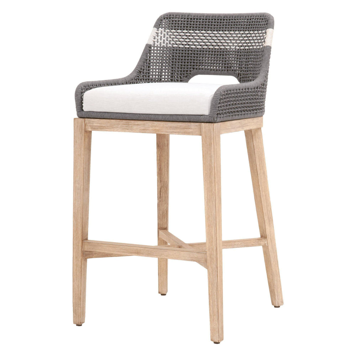 Tootsie Gray Rope Barstool