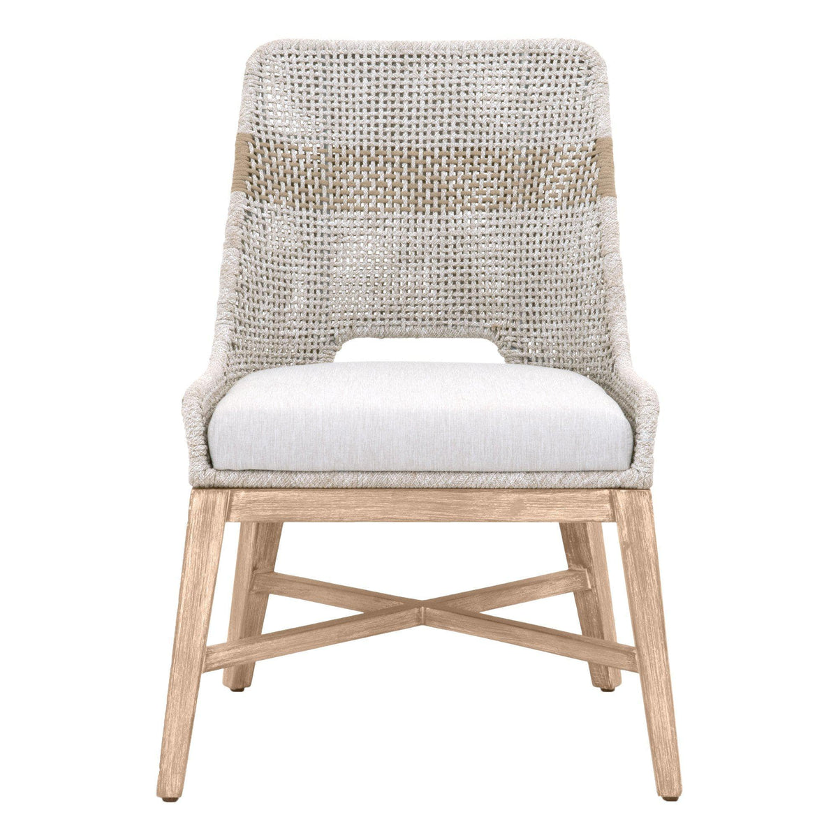 Tootsie Taupe & White Rope Dining Chair, Set of 2