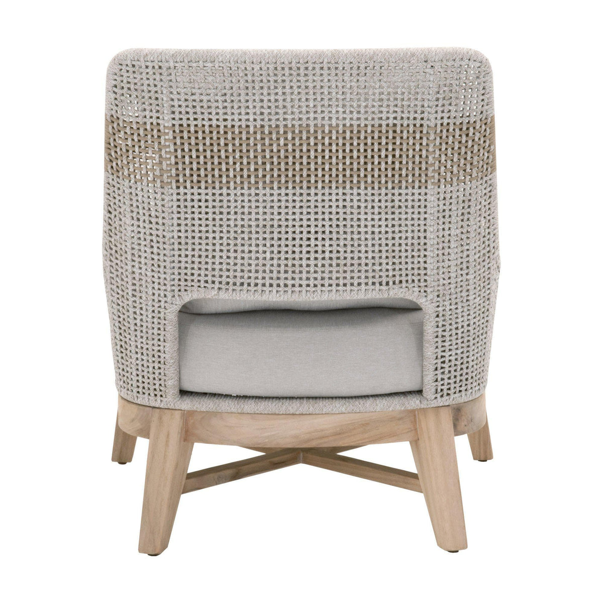 Tootsie Taupe & White Rope Outdoor Club Chair