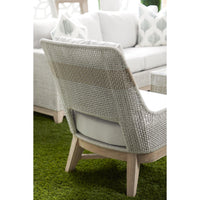 Tootsie Taupe & White Rope Outdoor Club Chair