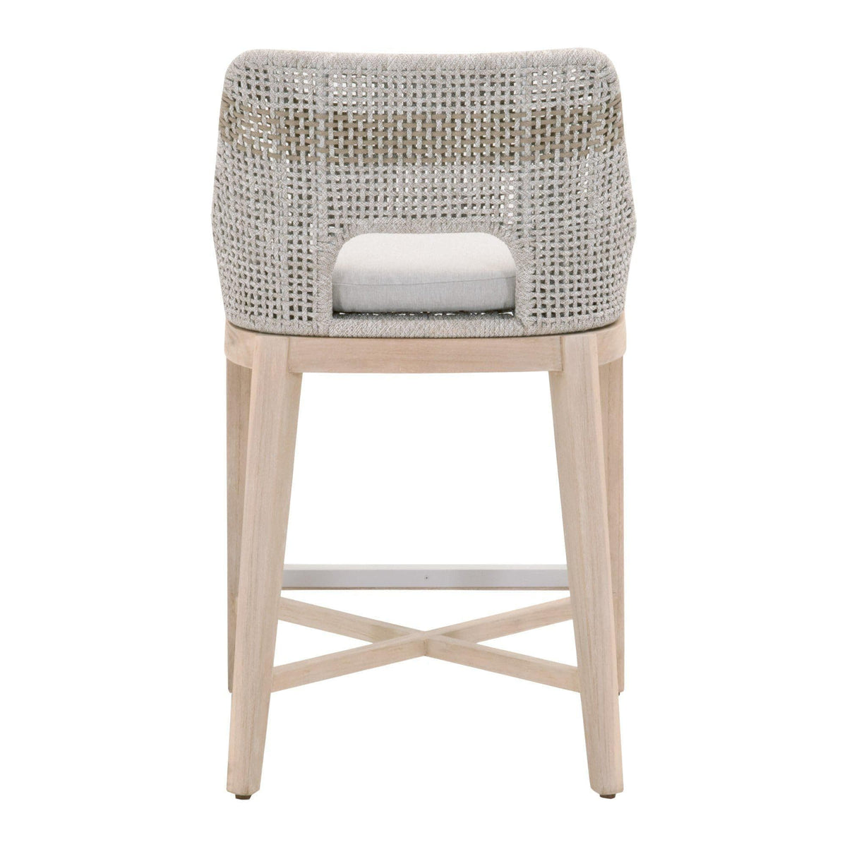 Tootsie Taupe Rope Outdoor Counter Stool