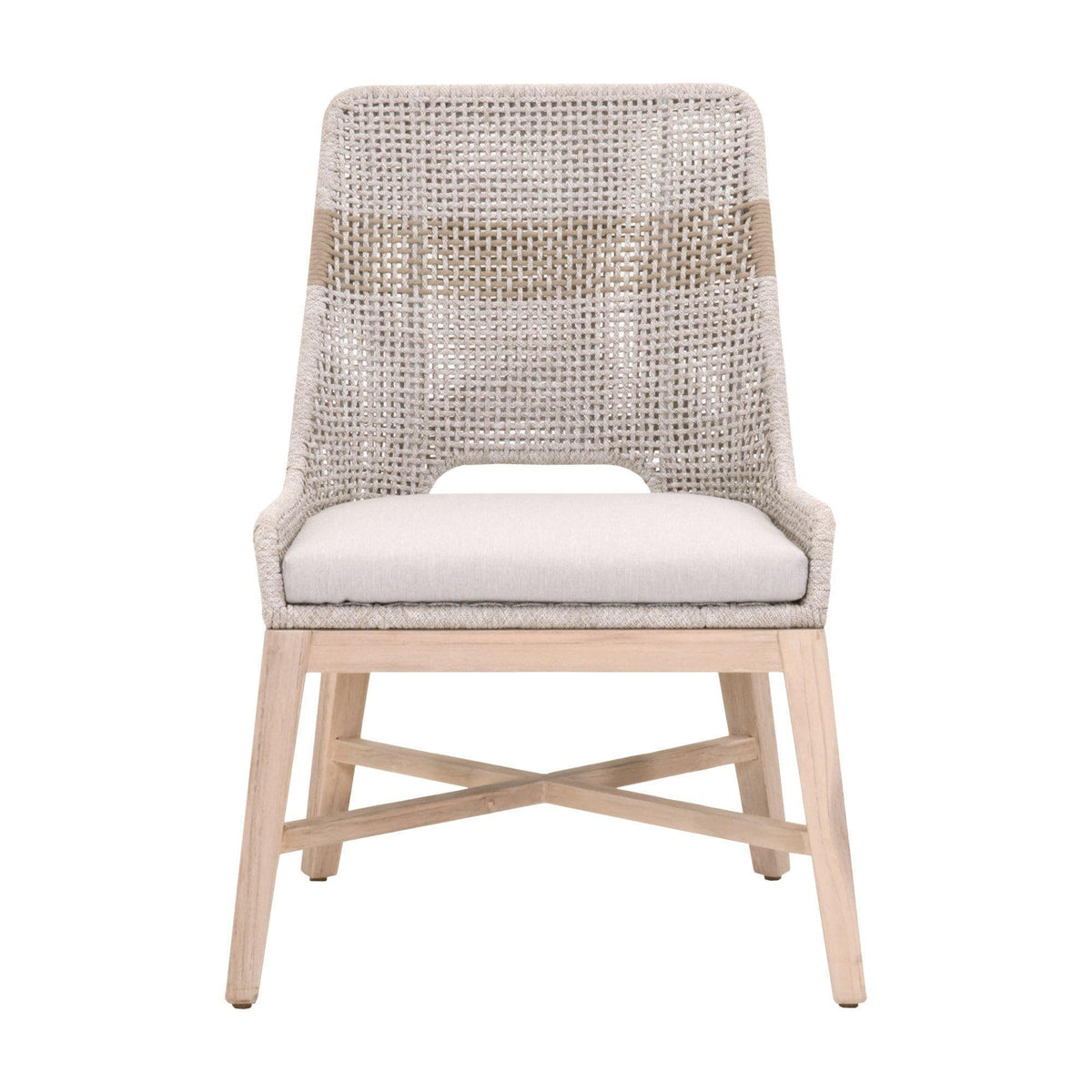 Tootsie Taupe Rope Outdoor Dining Chair, Set of 2
