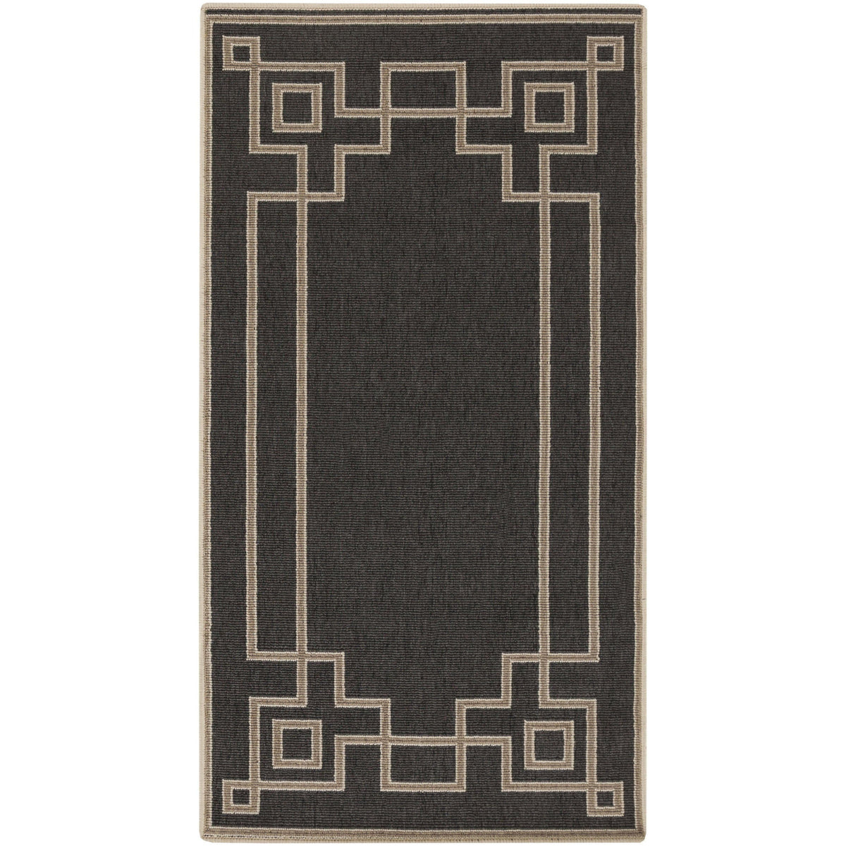 Alfresco Black & Beige Outdoor Rug