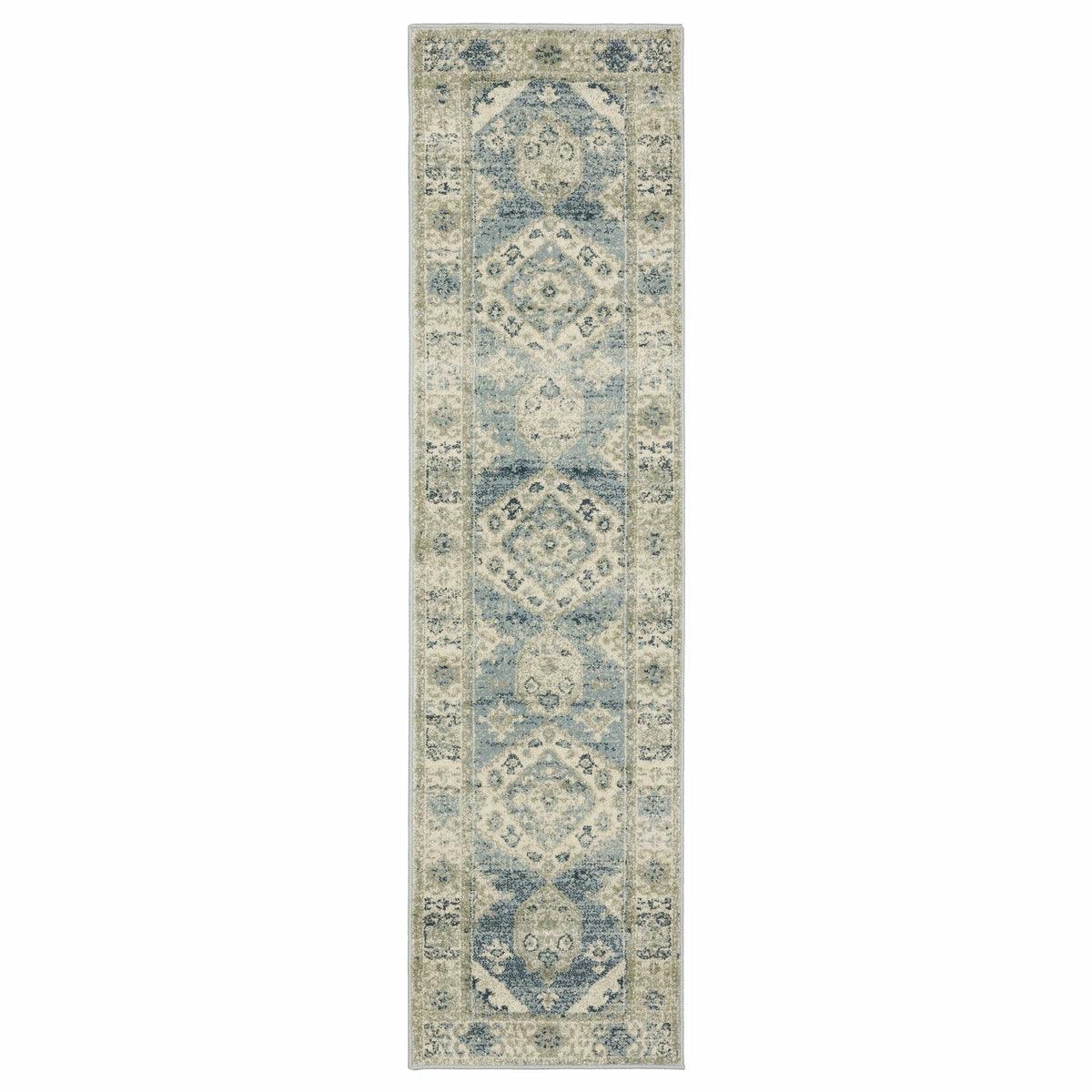 Branson Blue & Beige Traditional Rug