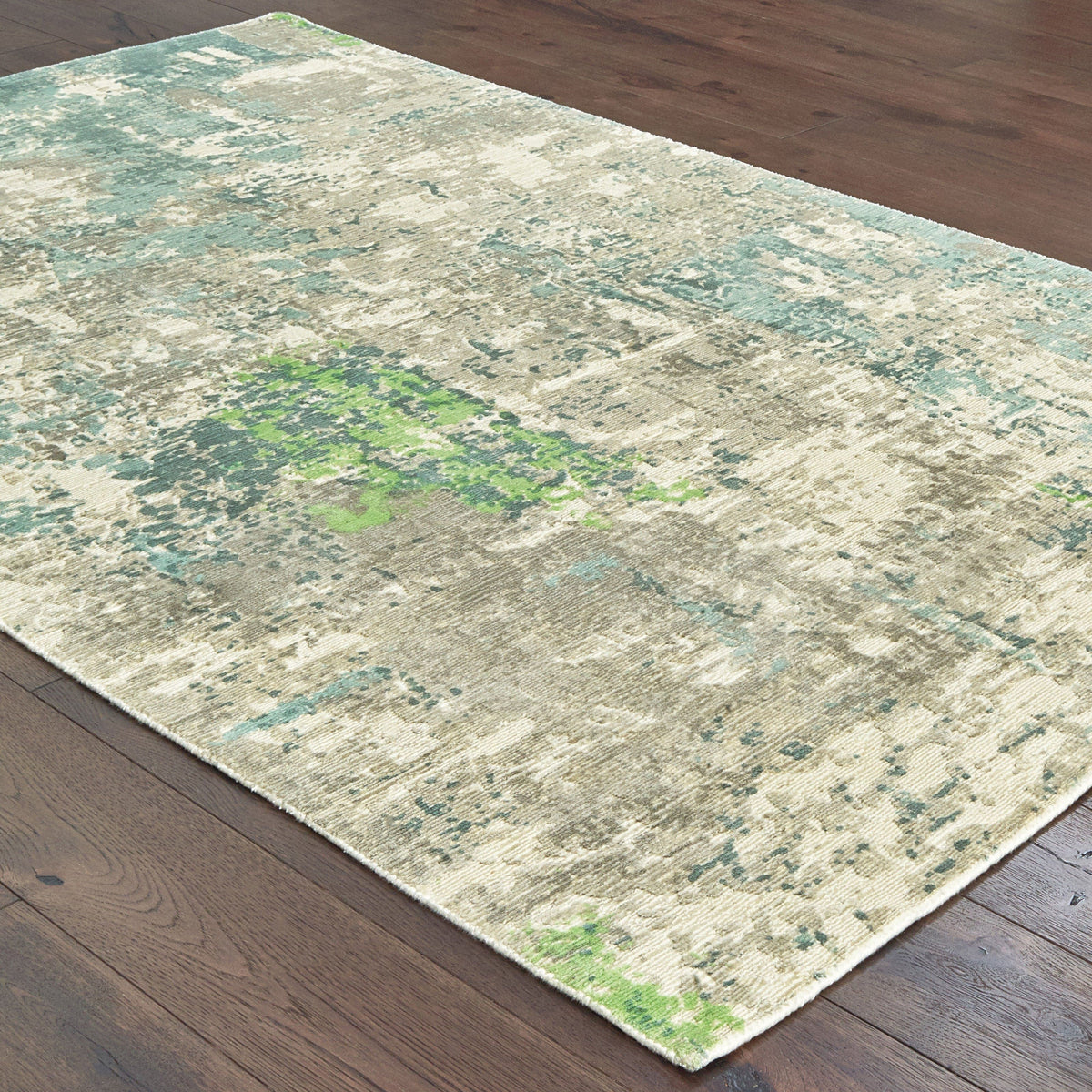 Formations Spa Blue & Green Casual Rug