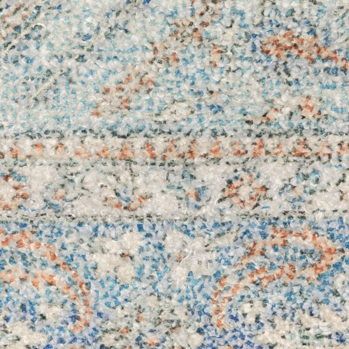 Malabar Blue & Red Traditional Chenille Rug