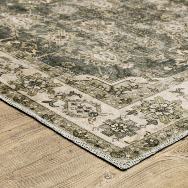 Malibu Blue & Beige Washable Rug