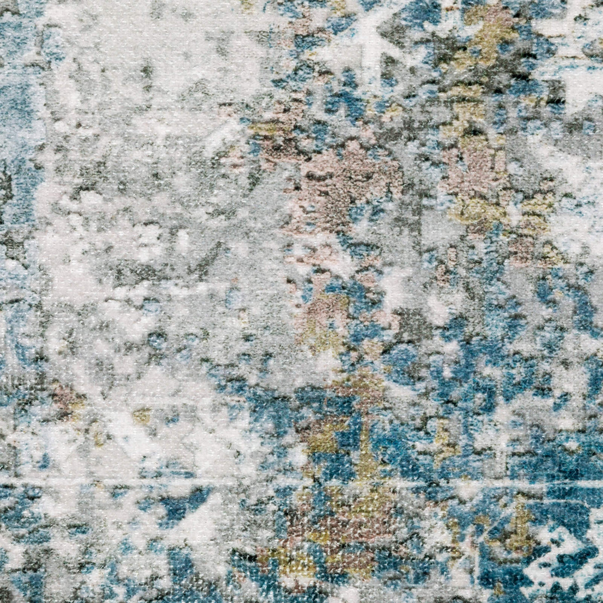 Malibu Ivory & Blue Washable Rug