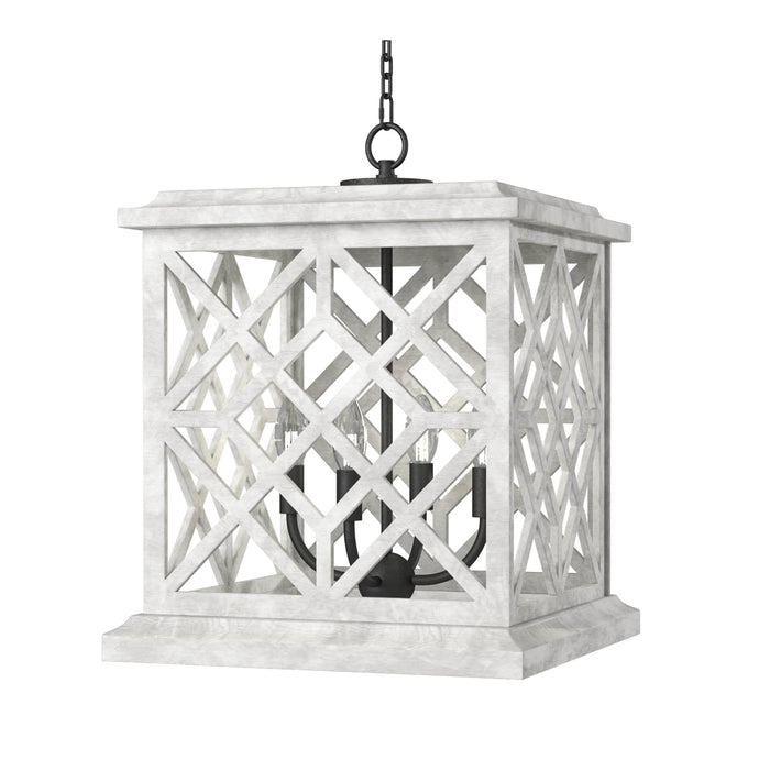 Coastal Living Chatham Wood Lantern White