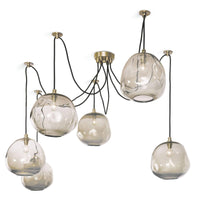 Molten Spider Large Smoke Glass & Natural Brass
