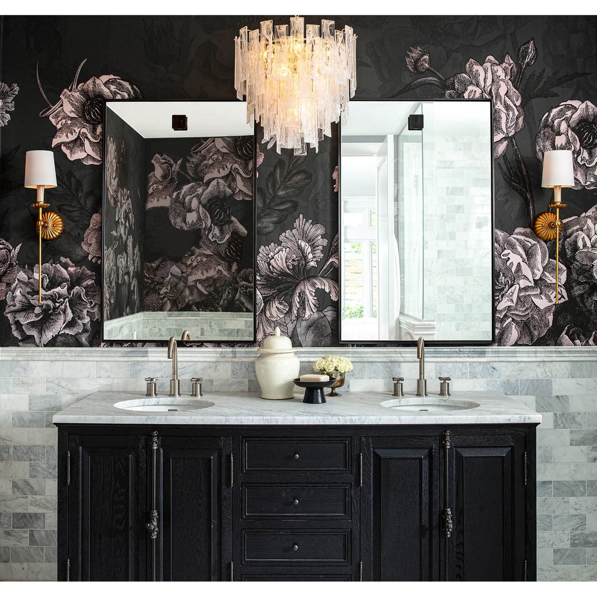 Hanging Rectangle Mirror Steel