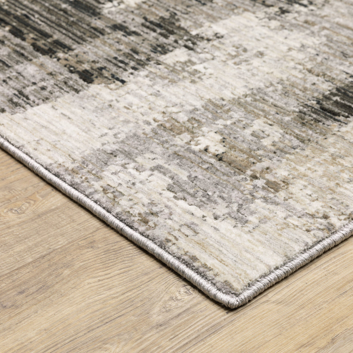 Nebulous Ivory, Grey & Black Contemporary Rug