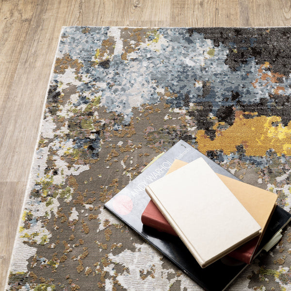 Caravan Charcoal Multi-Colored Contemporary Rug