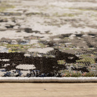 Caravan Grey & Green Contemporary Rug