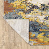 Caravan Indigo & Yellow Contemporary Rug