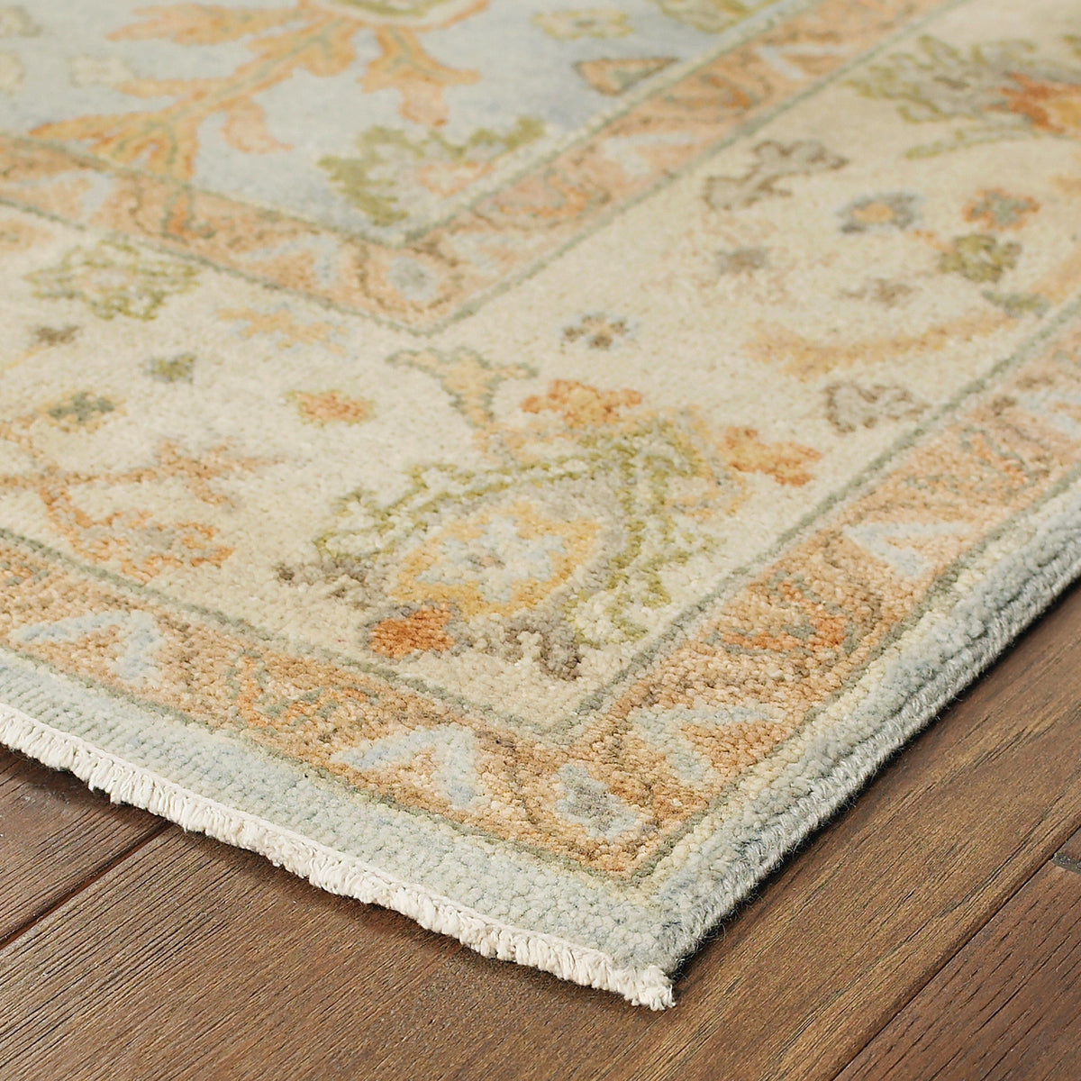 Palace Blue & Sand Traditional Rug